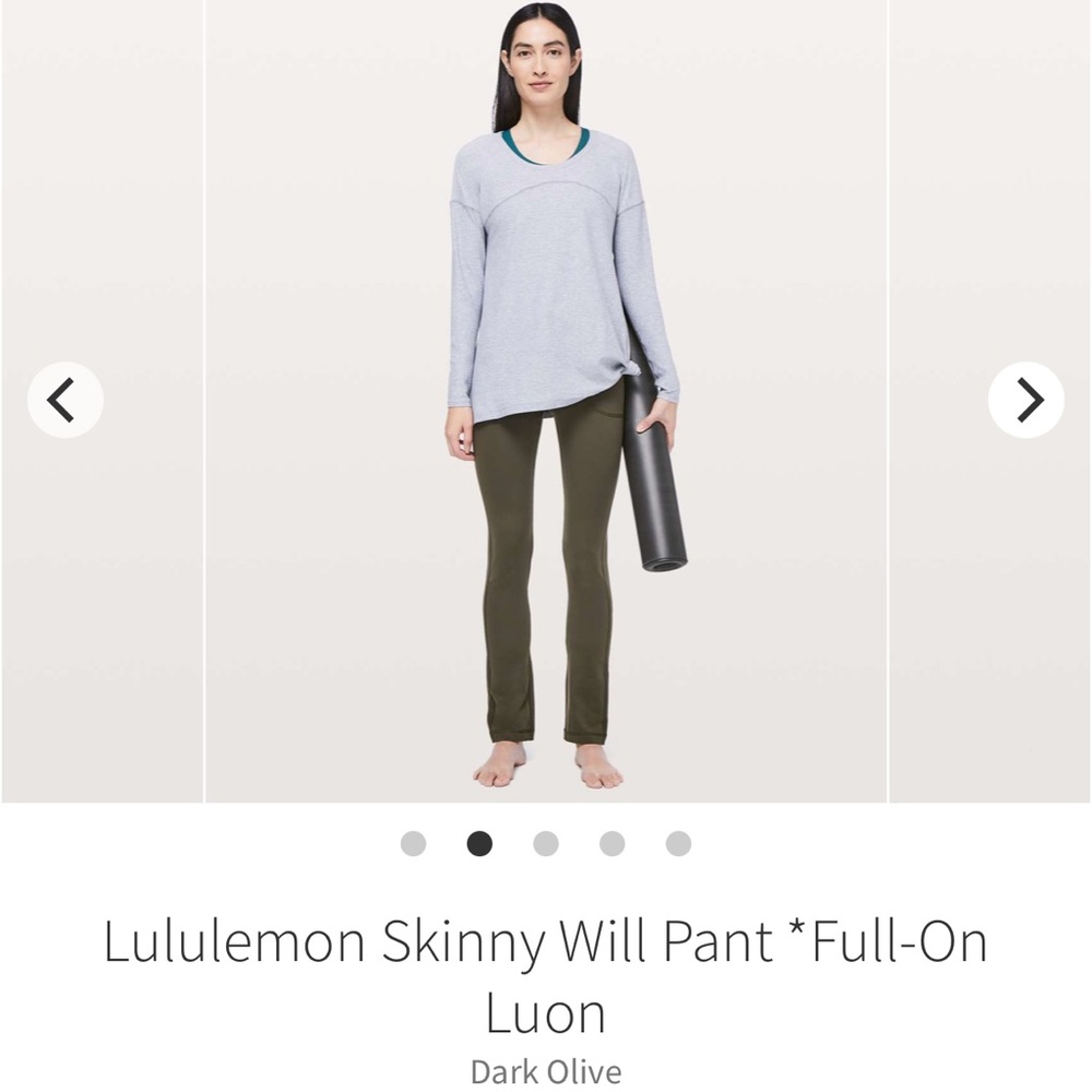 Lululemon Dark Olive Pants - Size 4